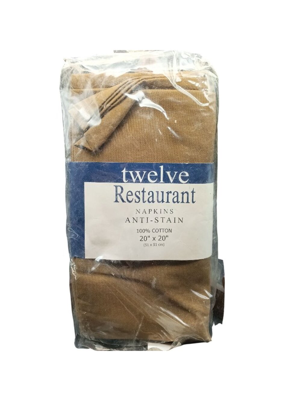 Twelve Restaurant Anti-Stain Oversized Cotton Napkins 20"x20" Set Of 12 New
